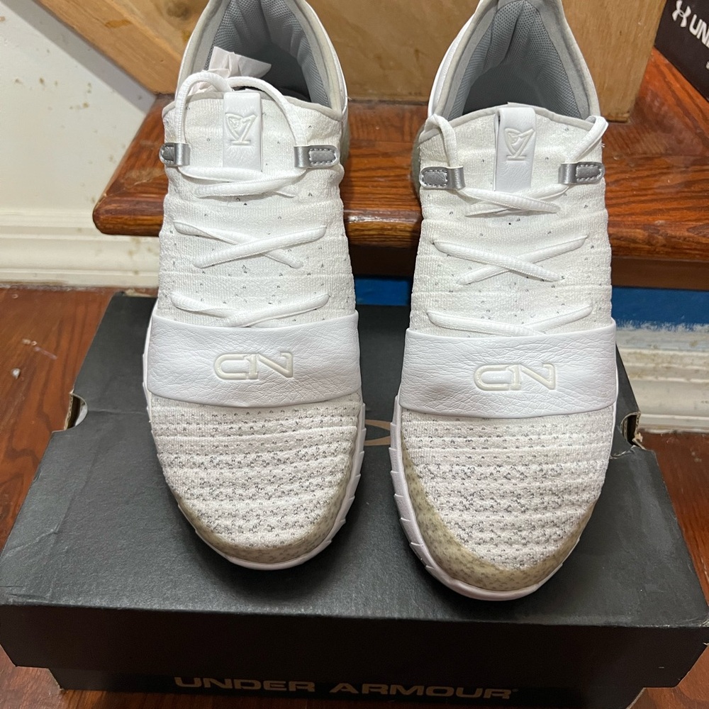 Under Armour Knit White Trainers